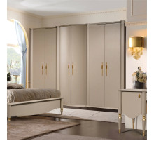 Шестистворчатый шкаф для одежды Моника (Капучино эмаль)