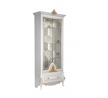 Витрина 2-х дверная в гостиную Стелла (белый золото)