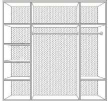 Четырехстворчатый шкаф для одежды Катя (беж) Четырехстворчатый шкаф для одежды Катя (беж)