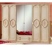 Шестистворчатый шкаф для одежды Роза (беж)