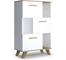 Гостиная Вега Скандинавия (глянец, белый + дуб каньон)