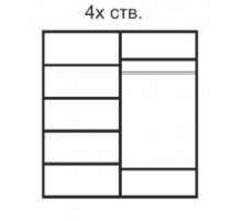 Четырехстворчатый шкаф для одежды Rimini Solo РМШ2/4 (s) (черный) Четырехстворчатый шкаф для одежды Rimini Solo РМШ2/4 (s) (черный)
